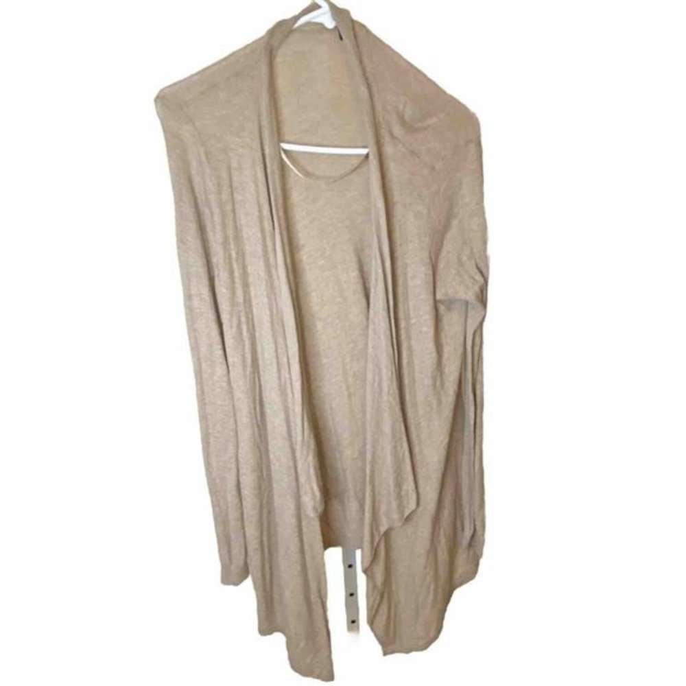 Torrid Warm Brown Hi/Lo Open Front Sweater/Cardigan‎  Size 0 Large (small hole)